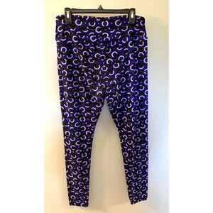 Lularoe TC Tall Curvy Leggings SZ One Blue  Black Scottie Terrier Dogs